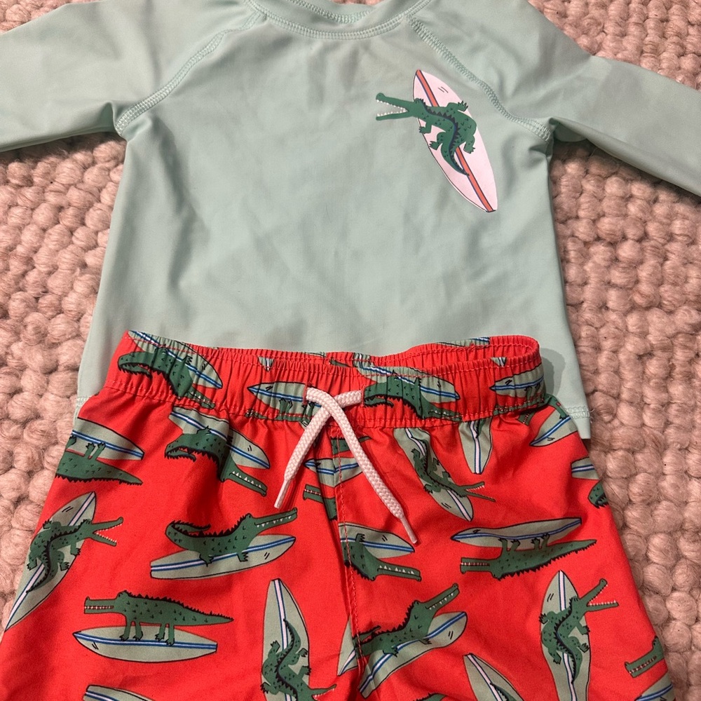 Kids Surfing Dinosaur Swim Set